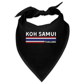 Koh Samui Thailand Flagge T-Shirt - Bandana - Schwarz - Vorne