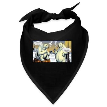 Weihnachten Eisbären Nordpol Rauchen Zigarette de - Bandana - Schwarz - Vorne