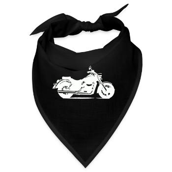 Motorrad - Bandana - Schwarz - Vorne