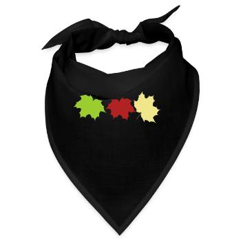 Herbstlaub - Bandana - Schwarz - Vorne