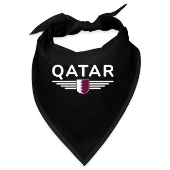 Katar Design – Exklusiv und Modern - Bandana - Schwarz - Vorne