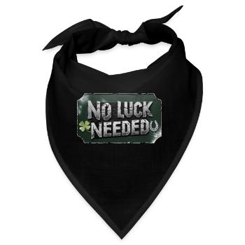 no luck needed - St.Patrick´s Day - Bandana - Schwarz - Vorne