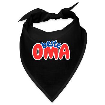 Beste Oma - Bandana - Schwarz - Vorne
