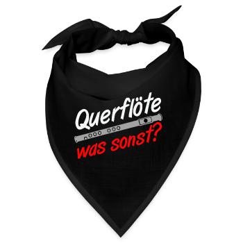 Fanfahrenzug, Spielmannszug,Musikzug,Querflöte (25 - Bandana - Schwarz - Vorne