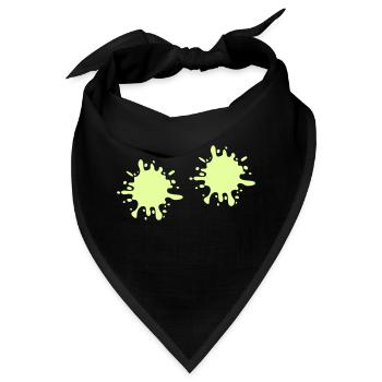 Farbklecks kleckse - Bandana - Schwarz - Vorne
