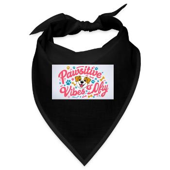 Hunde Design - Bandana - Schwarz - Vorne