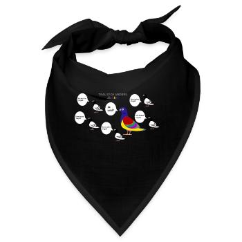Trau dich anders zu sein - Bandana - Schwarz - Vorne