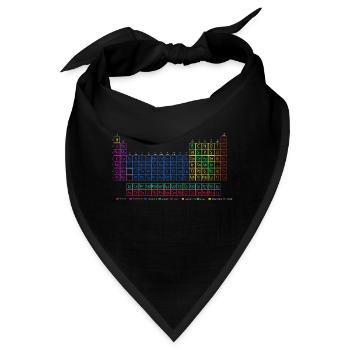 Periodensystem der chemischen Elemente. - Bandana - Schwarz - Vorne