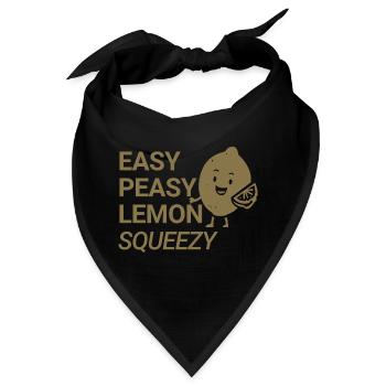 Easy Peasy Lemon Squeezy - Bandana - Schwarz - Vorne