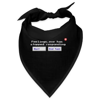 Feelings.exe reagiert nicht mehr – Glitched Sad - Bandana - Schwarz - Vorne