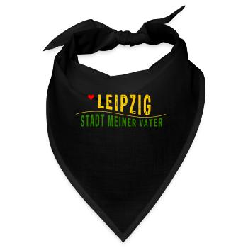Leipzig STADT MEINER VATER > Vektorgrafik - Bandana - Schwarz - Vorne