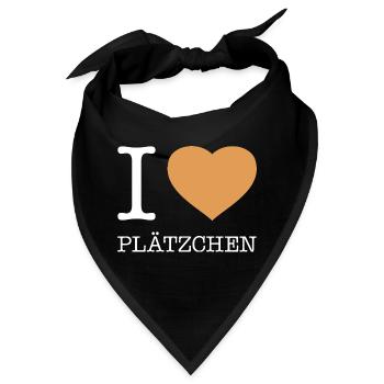 I love Plätzchen - Bandana - Schwarz - Vorne