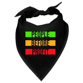 People Before Profit Aktivismus Gerechtigkeit Logo - Bandana - Schwarz - Vorne
