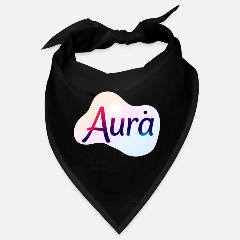 Aura – Modernes, farbenfrohes typografisches Design Bandana