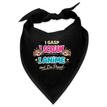 Anime-fangirl Schreit Anime-reaktion - Bandana - Schwarz - Vorne