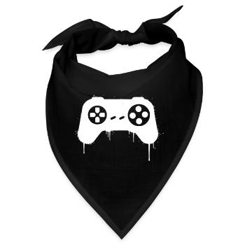 Gamepad Graffiti Tropfen - Bandana - Schwarz - Vorne