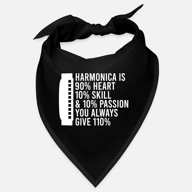 Harmonica Musican Compétence du cœur Passion Harmonica Bandana