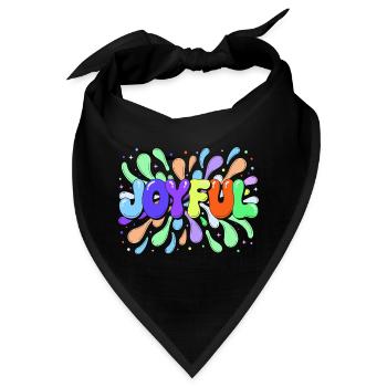 Glücklicher mehrfarbiger Tippfehler - Bandana - Schwarz - Vorne