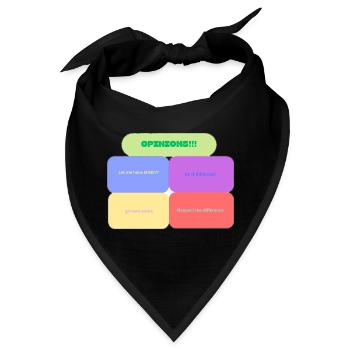 Opinions! Colorful Blocks - Bandana - Schwarz - Vorne