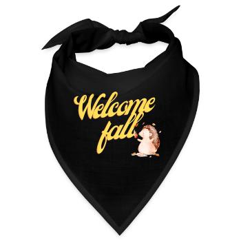 Willkommen im Herbst - Bandana - Schwarz - Vorne