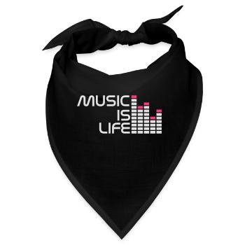music is life equalizer r DE - Bandana - Schwarz - Vorne