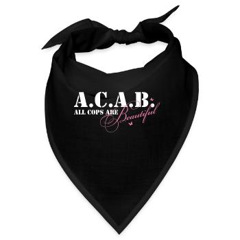 Up2u_ACAB_white - Bandana - Schwarz - Vorne