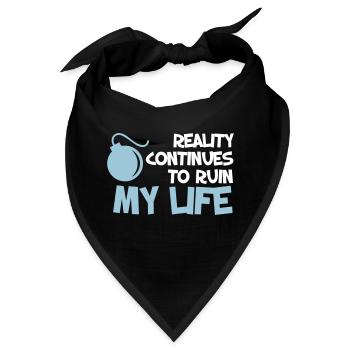 Funny Quotes. Zitat. Humor. Geschenk - Bandana - Schwarz - Vorne