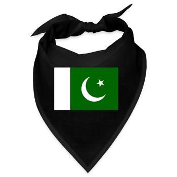 Pakistan Flagge - Bandana - Schwarz - Vorne