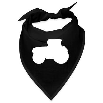 Traktor Trecker Ackerschlepper Schlepper - Bandana - Schwarz - Vorne