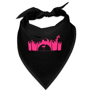 urlaub palmen miami ferien sonne sommer insel meer - Bandana - Schwarz - Vorne