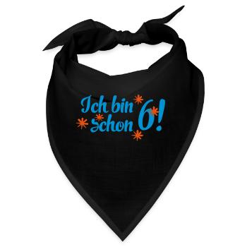 6 - Bandana - Schwarz - Vorne