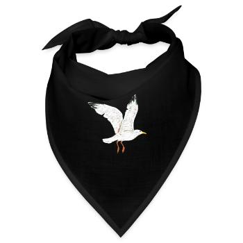 fliegende moewe vogel - Bandana - Schwarz - Vorne