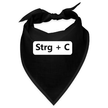 Strg C Strg V tshirt Lustiges Partnerlook Shirt - Bandana - Schwarz - Vorne