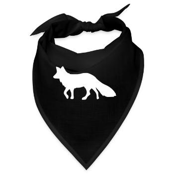 Fuchs weiß fox white - Bandana - Schwarz - Vorne
