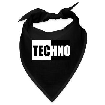 Techno - Bandana - Schwarz - Vorne