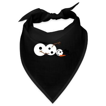 Schneemann - Bandana - Schwarz - Vorne