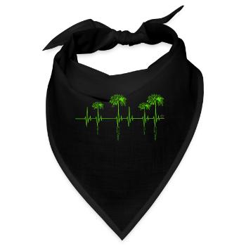 Vegan - carrot - heartbeat - Bandana - Schwarz - Vorne