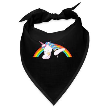 unicorn einhorn dabbing unicorn - Bandana - Schwarz - Vorne