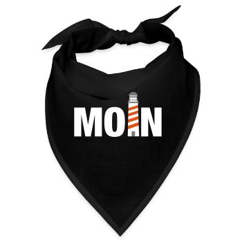 moin Leuchtturm Norddeutschland Ostfriesland - Bandana - Schwarz - Vorne