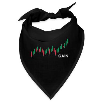 Forex Trader - Candlestick Chart - Trading Shirt - Bandana - Schwarz - Vorne