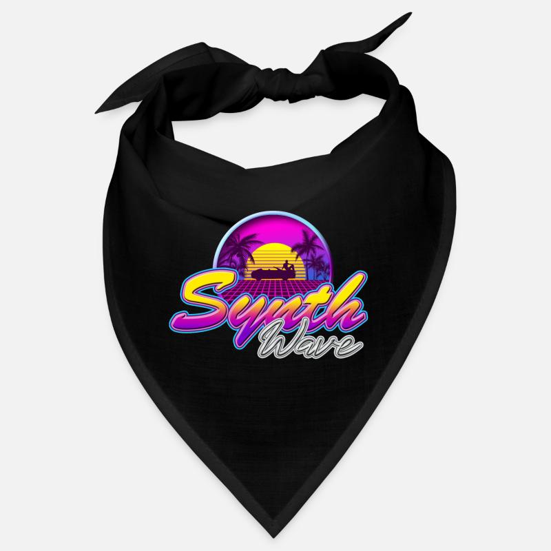 Synth-Wave Music Neon-Vibe Electrowave sunset Bandana