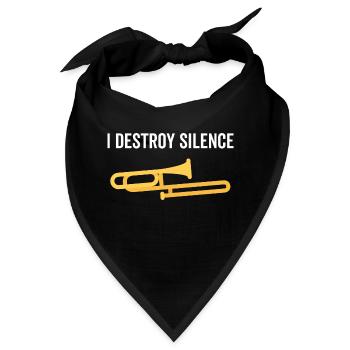I Destroy Silence Trombone - Bandana - Schwarz - Vorne