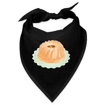 Der beliebte Gugelhupf mit Puderzucker - Bandana - Schwarz - Vorne