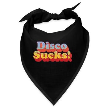 Disco Sucks retro - Bandana - Schwarz - Vorne