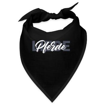 pferdeliebe grau - Bandana - Schwarz - Vorne
