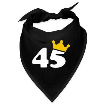 45 Krone 45 Geburtstag 45 Jahre - Bandana - Schwarz - Vorne