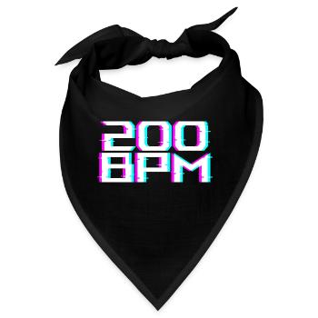 Uptempo 200BPM - Bandana - Schwarz - Vorne