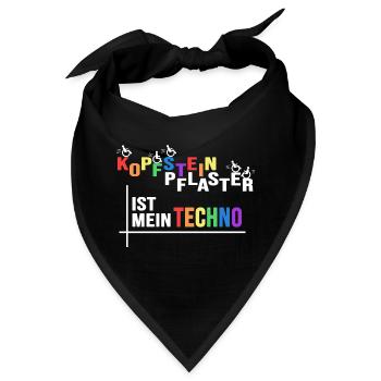 rollstuhlfahrer driving rollstuhl techno spruch - Bandana - Schwarz - Vorne