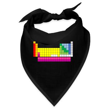 Periodensystem der Elemente - Bandana - Schwarz - Vorne