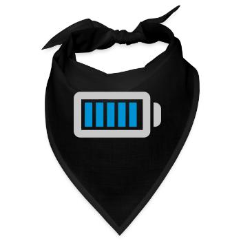 Energie Batterie voll aufgeladen - Bandana - Schwarz - Vorne